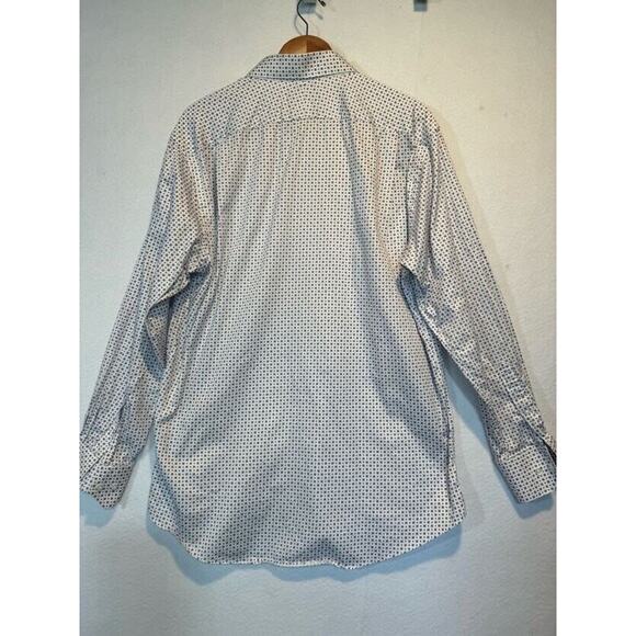 Neiman Marcus Mens Large Blue White Trim Fit Button Up Shirt 17 34/35 - Picture 11 of 11
